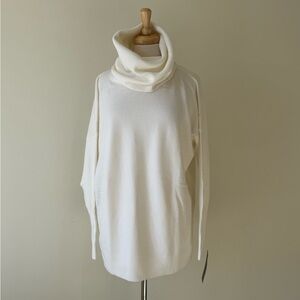 French Connection Babysoft Cowl Neck Sweater XL Winter White NWT Cozy Minimalist